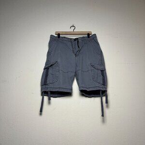 Retro CSG Men 34 Cargo Shorts Summer Grey Workwear Utility Beach Casual Minimal
